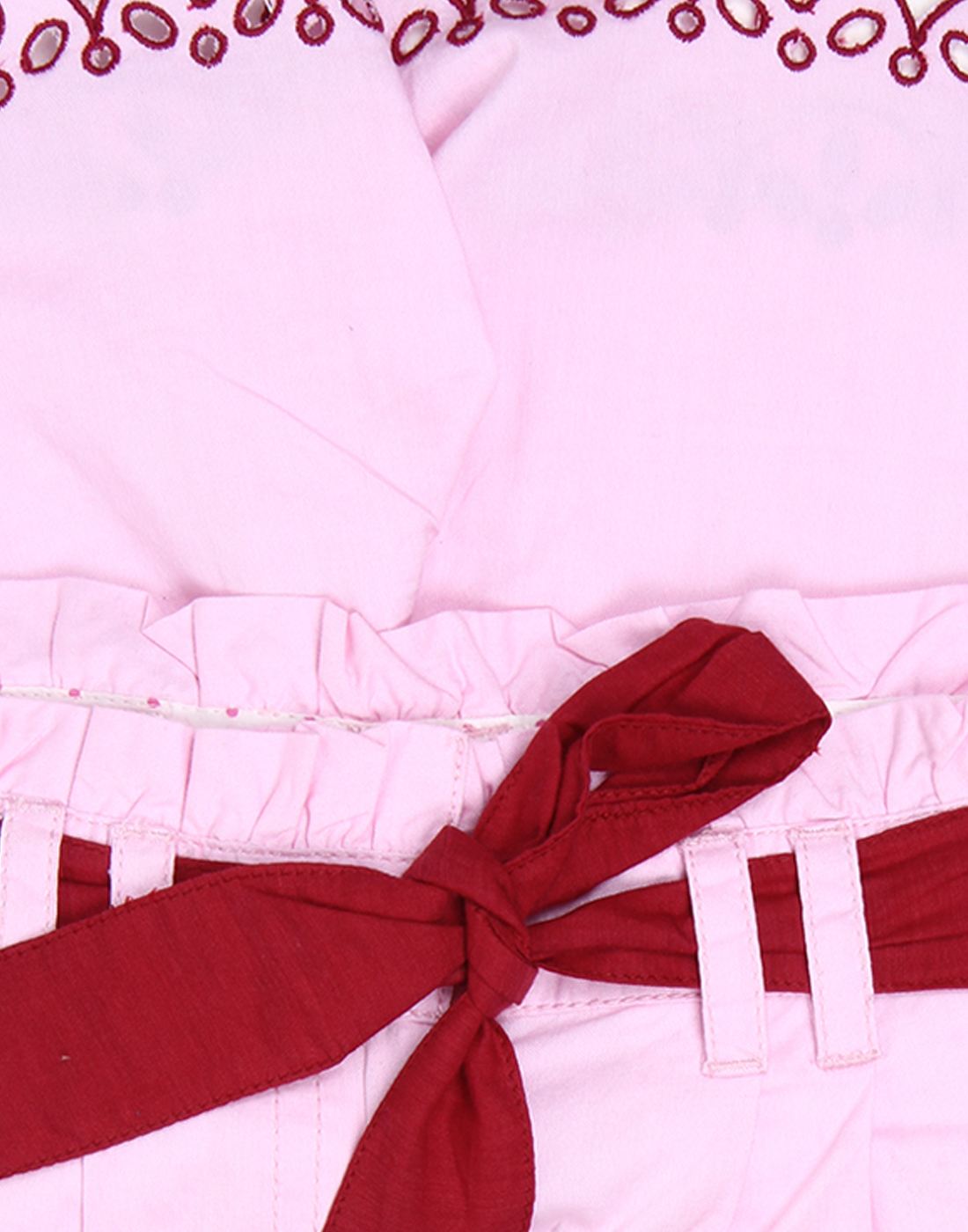 U.S.Polo Assn. Girls Regular Fit Solid Pink Shorts